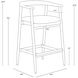 Jeremy 35.75 inch Weathered Oak / Dove Cream Counter Stool