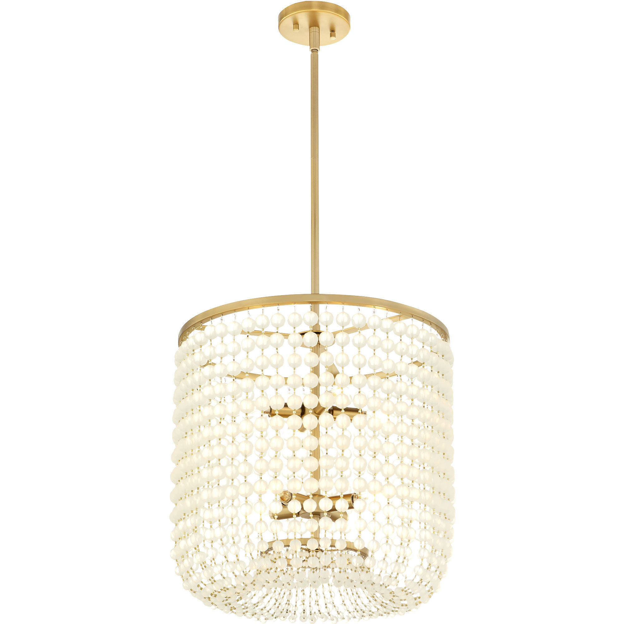 Ophelia 8 Light 20.5 inch Aged Brass Pendant Ceiling Light