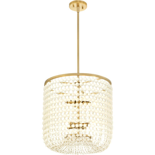 Ophelia 8 Light 20.5 inch Aged Brass Pendant Ceiling Light