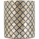 Anita 15.7 inch Black and Cream Stool