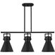 Newton Cone 3 Light 42 inch Matte Black Island Light Ceiling Light