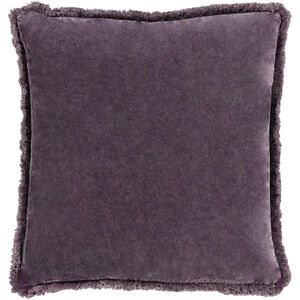 Washed Cotton Velvet 22 X 22 inch Lavender Pillow Kit, Square