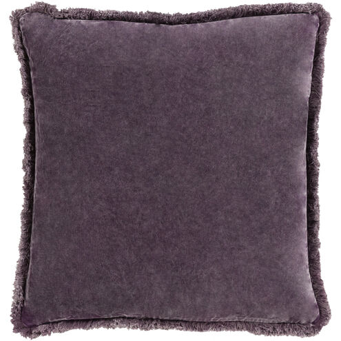 Washed Cotton Velvet 18 X 18 inch Lavender Pillow Kit, Square