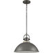 North Shore 1 Light 18 inch Iron with Palisade Gray Outdoor Pendant