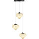 Solara LED 17.32 inch Graphite Chandelier Ceiling Light