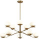 Wallace LED 39 inch Brushed Gold Chandelier Ceiling Light