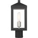 Nyack 1 Light 15.25 inch Black with Brushed Nickel Cluster Outdoor Post Top Lantern