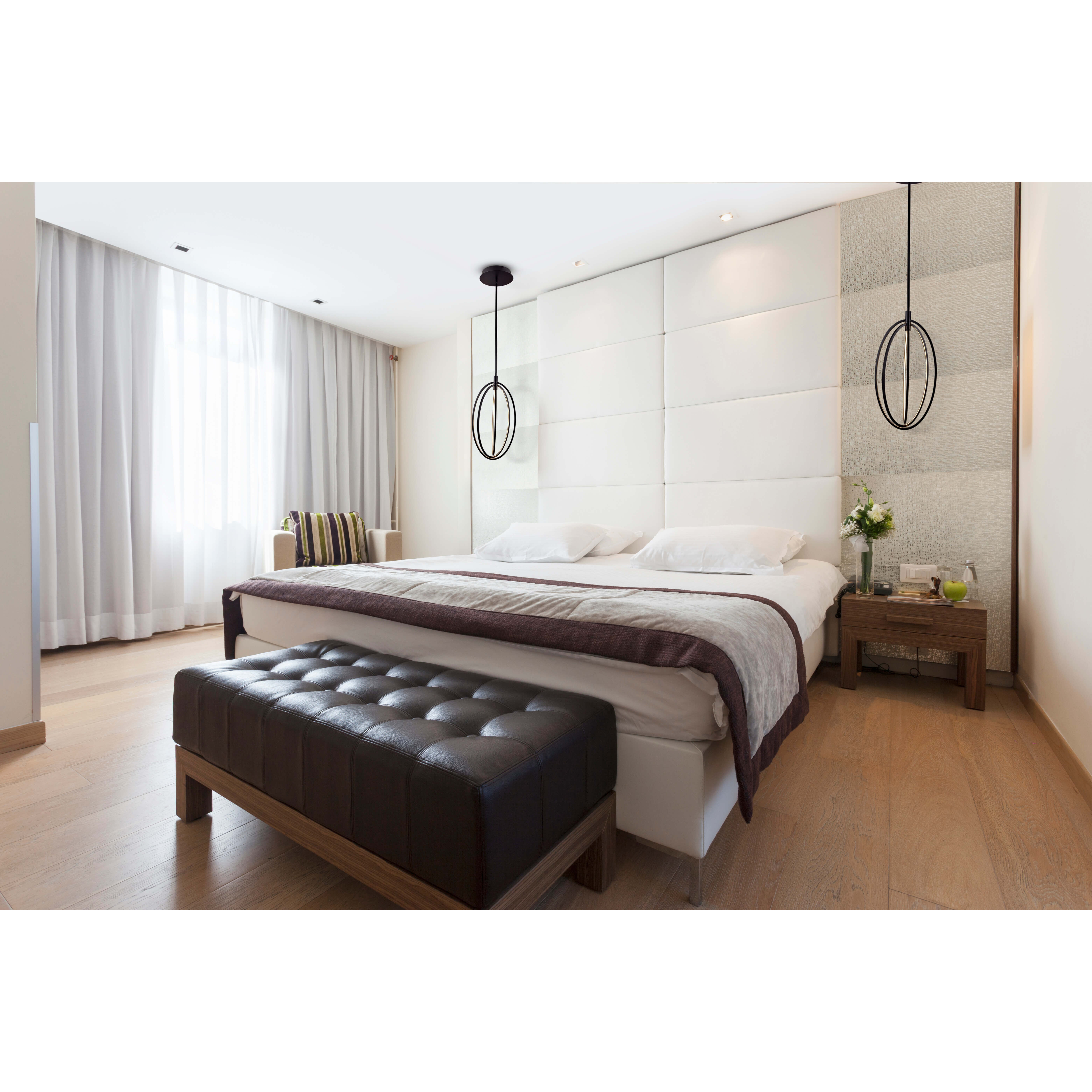 Radium 15.25 inch Black Pendant Ceiling Light