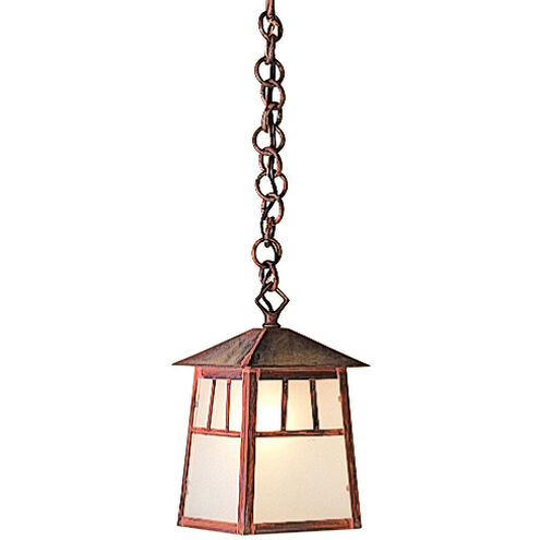 Raymond 1 Light 5.25 inch Antique Brass Pendant Ceiling Light in Amber Mica