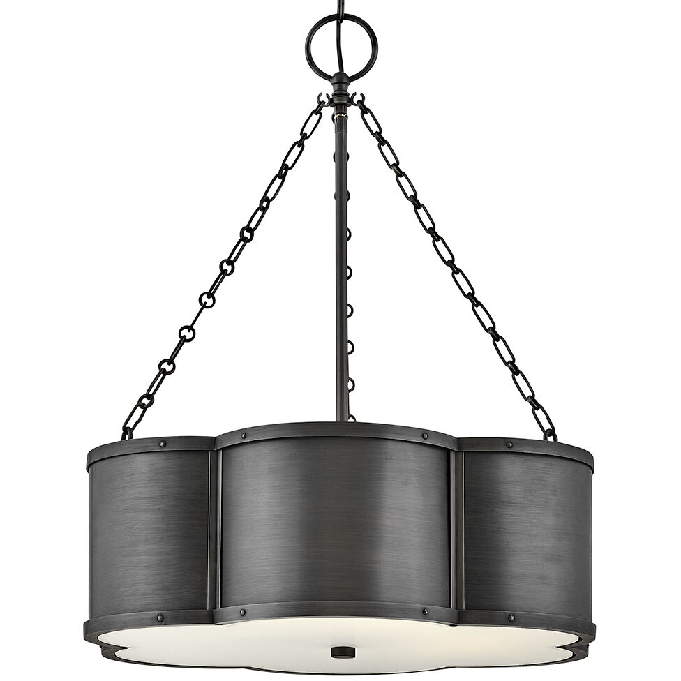 Chance 3 Light 22 inch Blackened Brass Indoor Chandelier Ceiling Light