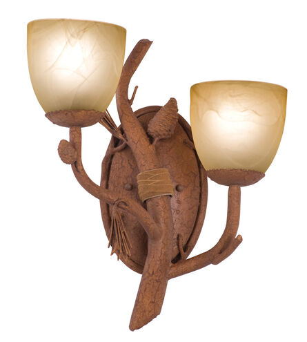 Ponderosa 2 Light 16 inch Ponderosa Wall Sconce Wall Light in Small Piastra (1255)