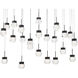 Double Bubble 23 Light 14 inch Black Multi-Light Pendant Ceiling Light