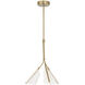 Mulberry LED 21.75 inch Brushed Gold and Light Guide Pendant Ceiling Light