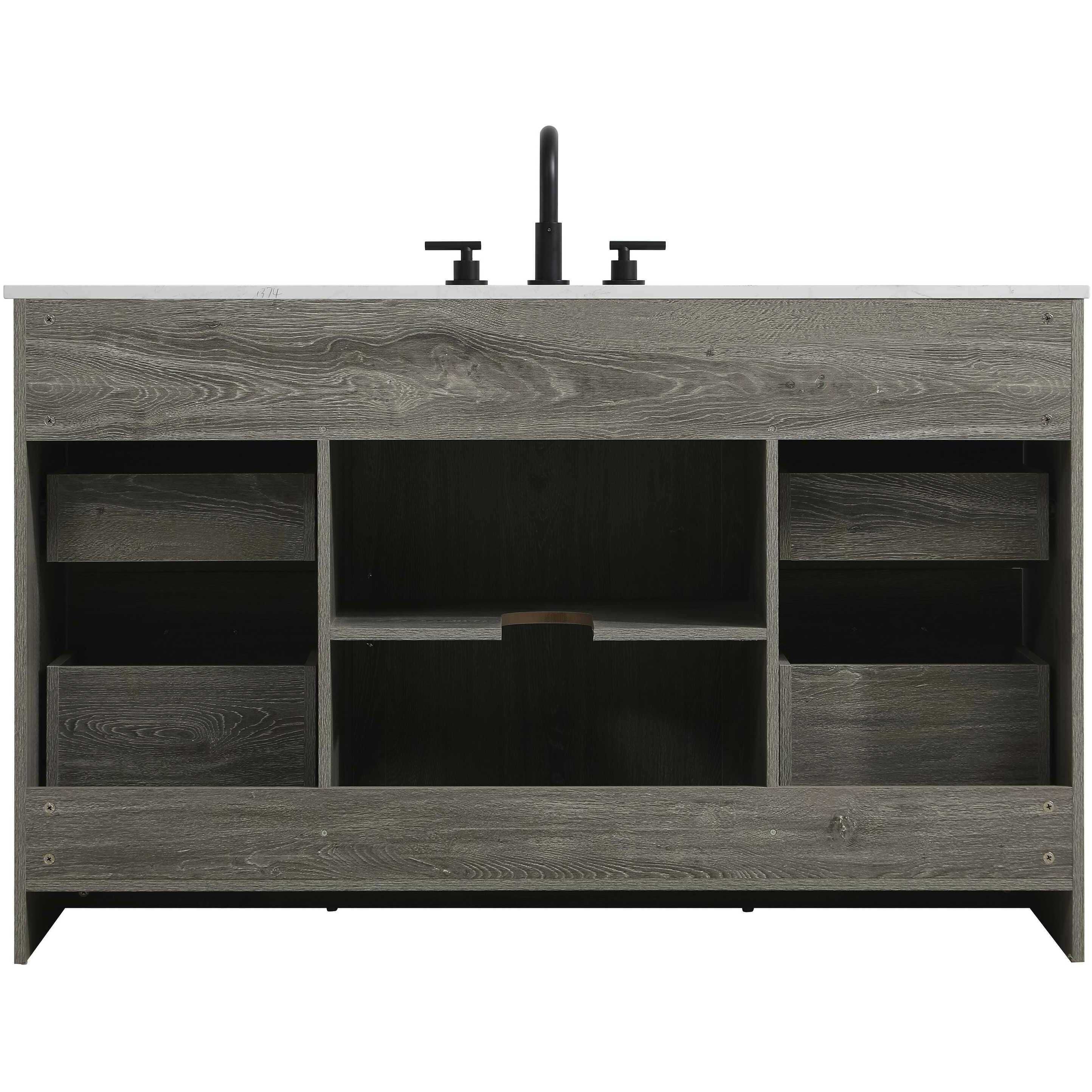 Austin 54 X 34 inch Rustic Grey Bathroom Vanity Cabinet