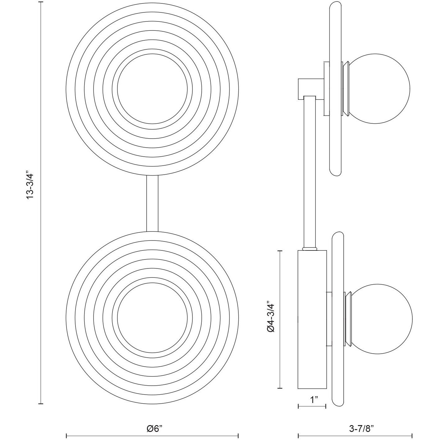 Dahlia Wall/Vanity Light Wall Light in Urban Bronze