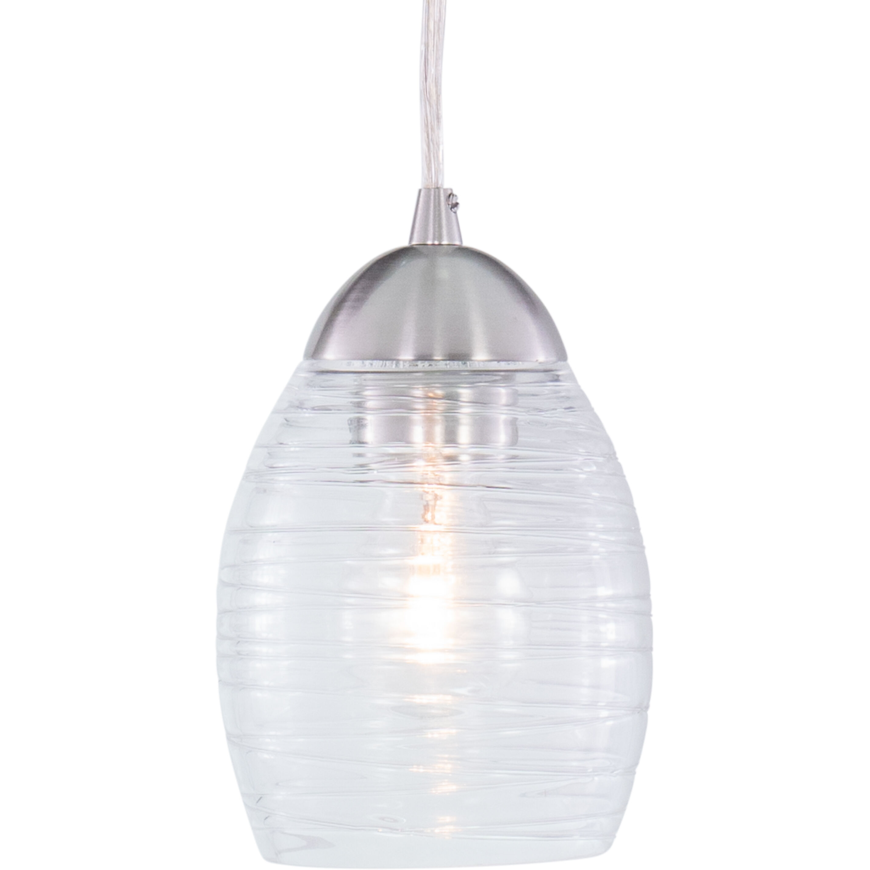 Isley LED 5 inch Satin Nickel Mini Pendant Ceiling Light