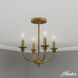 Southcrest 4 Light 13 inch Luxe Gold Semi Flush Mount Ceiling Light