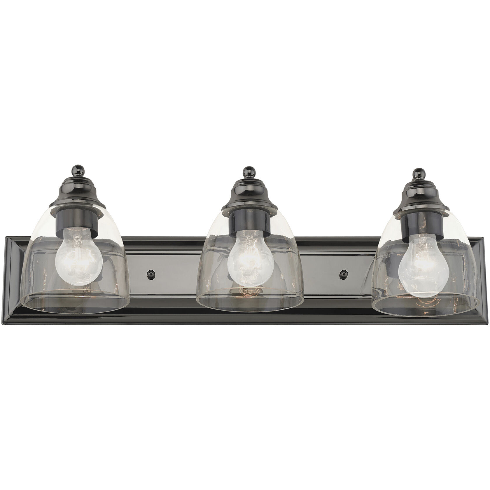 Birmingham 3 Light 24 inch Black Chrome Vanity Sconce Wall Light