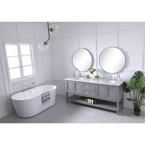Metropolis 72 X 22 X 34 inch Grey Vanity Sink Set
