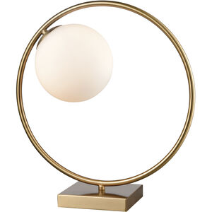 Moondance 15 inch 40 watt Aged Brass Table Lamp Portable Light, Round