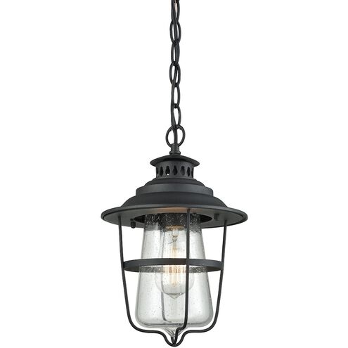 San Mateo 8 inch 100.00 watt Textured Matte Black Outdoor Pendant