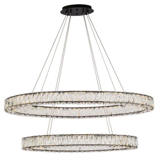 Monroe 2 Light 40 inch Black Pendant Ceiling Light