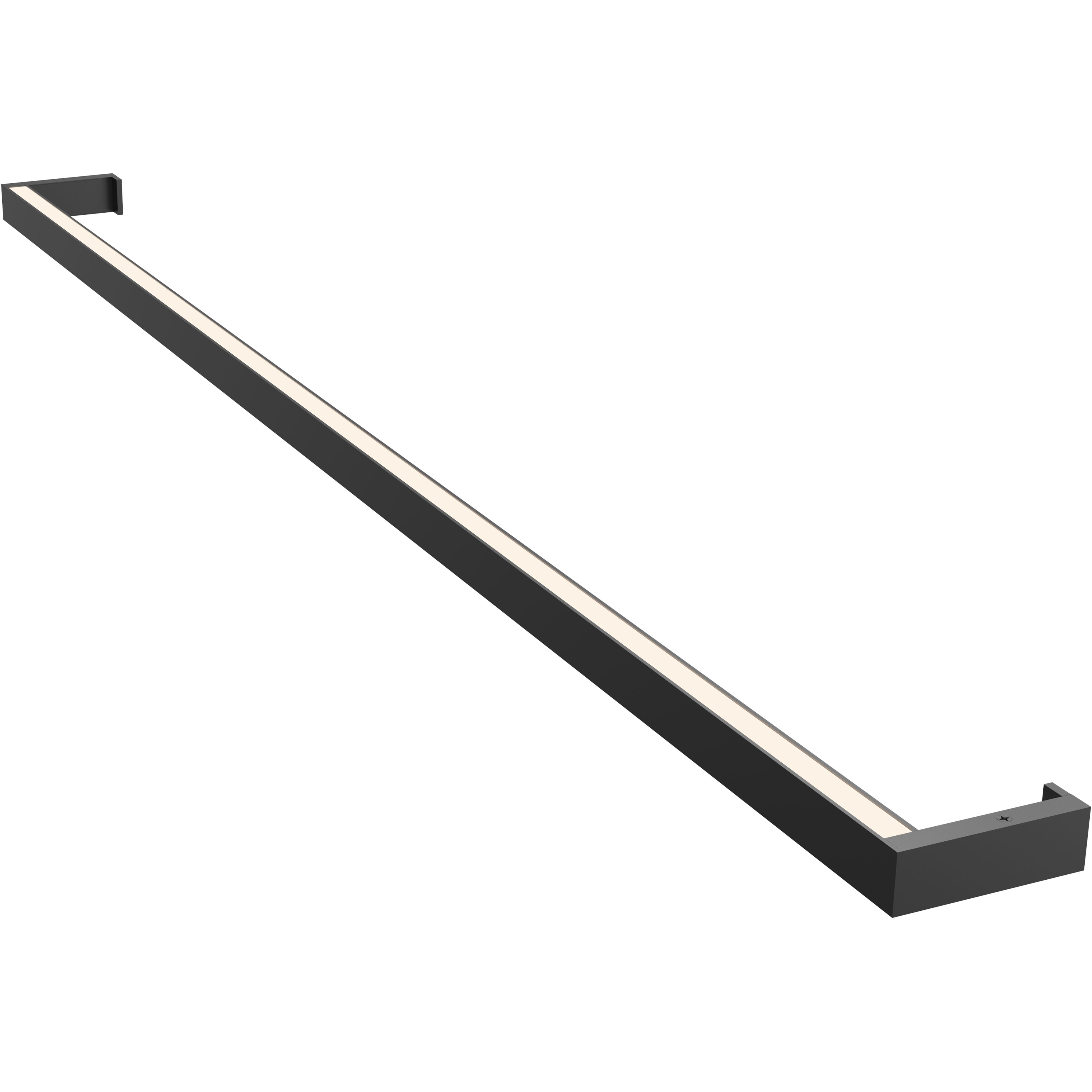 Thin-Line LED 48 inch Satin Black Wall Bar Wall Light in 4ft., 3000K