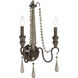 Kenwood 2 Light 10 inch Weathered Ash Sconce Wall Light