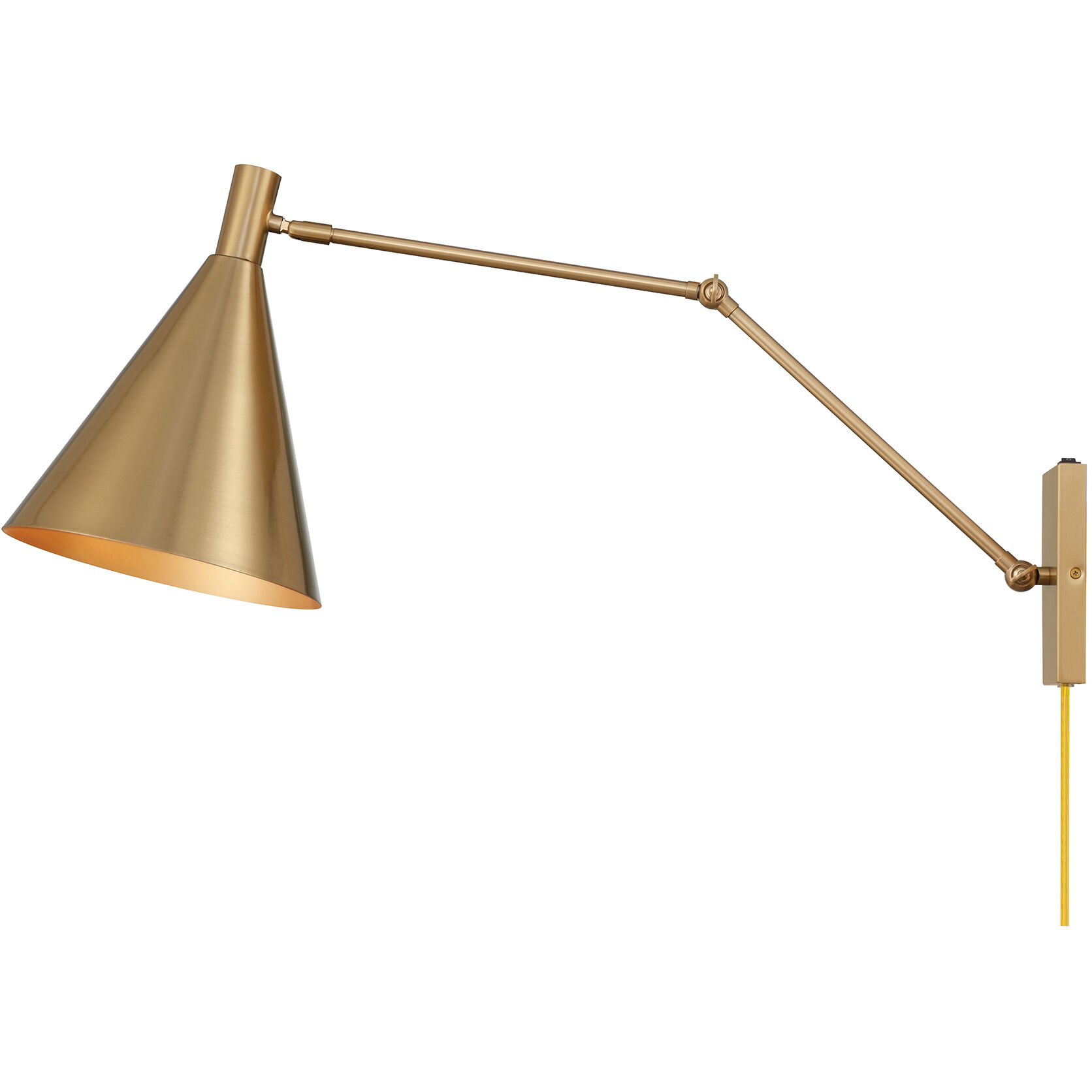 Pharos 60.00 watt Noble Brass Adjustable Wall Sconce Wall Light