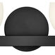 Mae 2 Light 15 inch Black Bath Light Wall Light