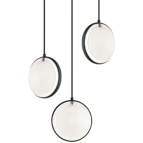 Chatoyant 3 Light 13 inch Matte Black Pendant Ceiling Light