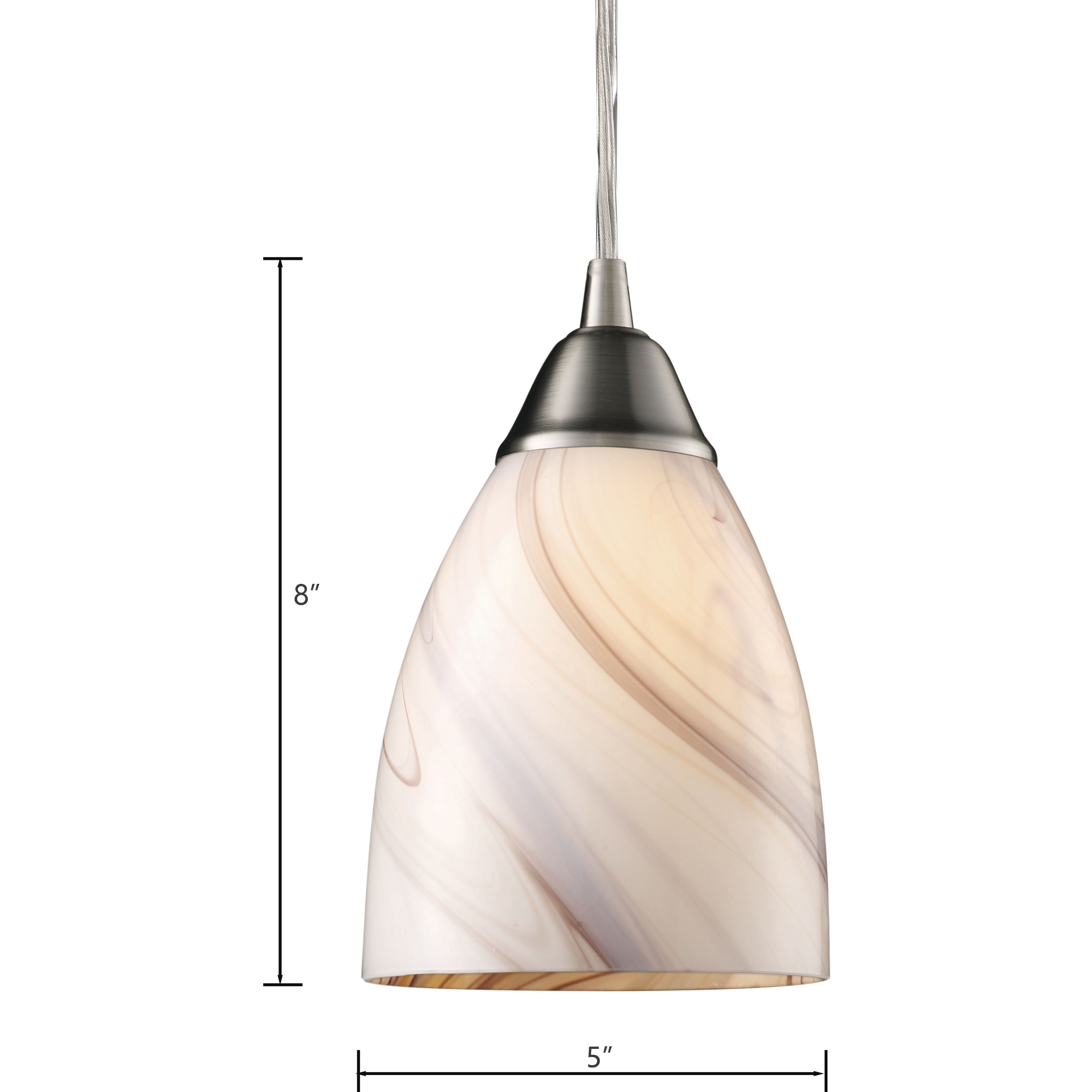 Pierra 1 Light 5 inch Satin Nickel Mini Pendant Ceiling Light