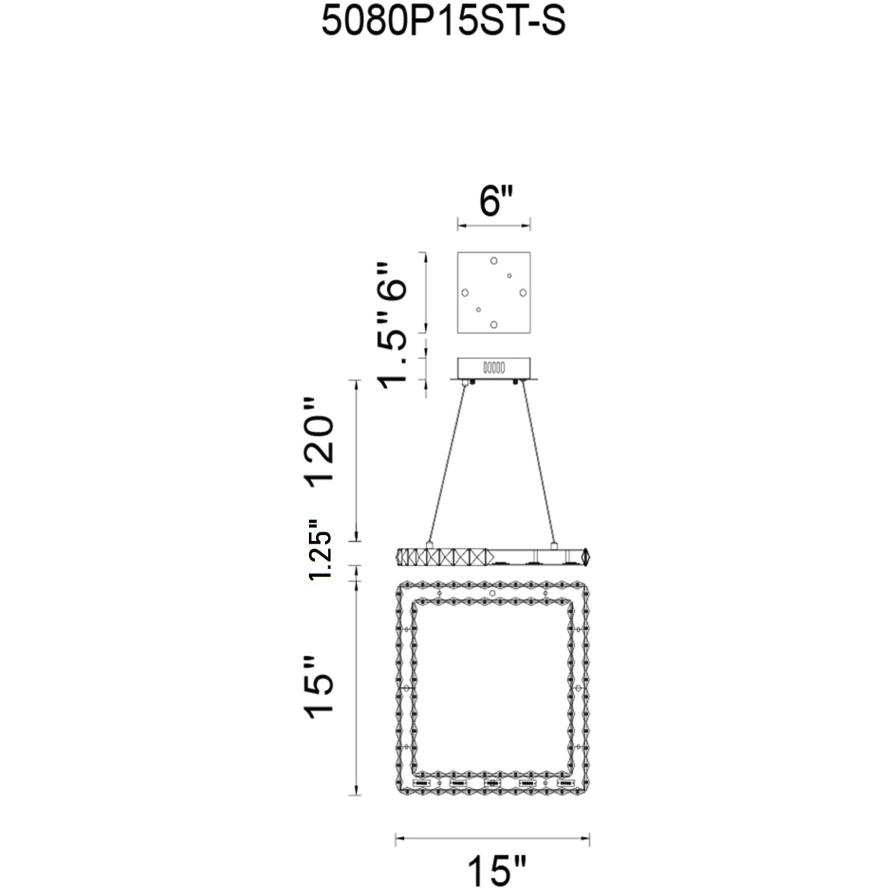 Ring LED 15 inch Chrome Island/Pool Table Light Ceiling Light