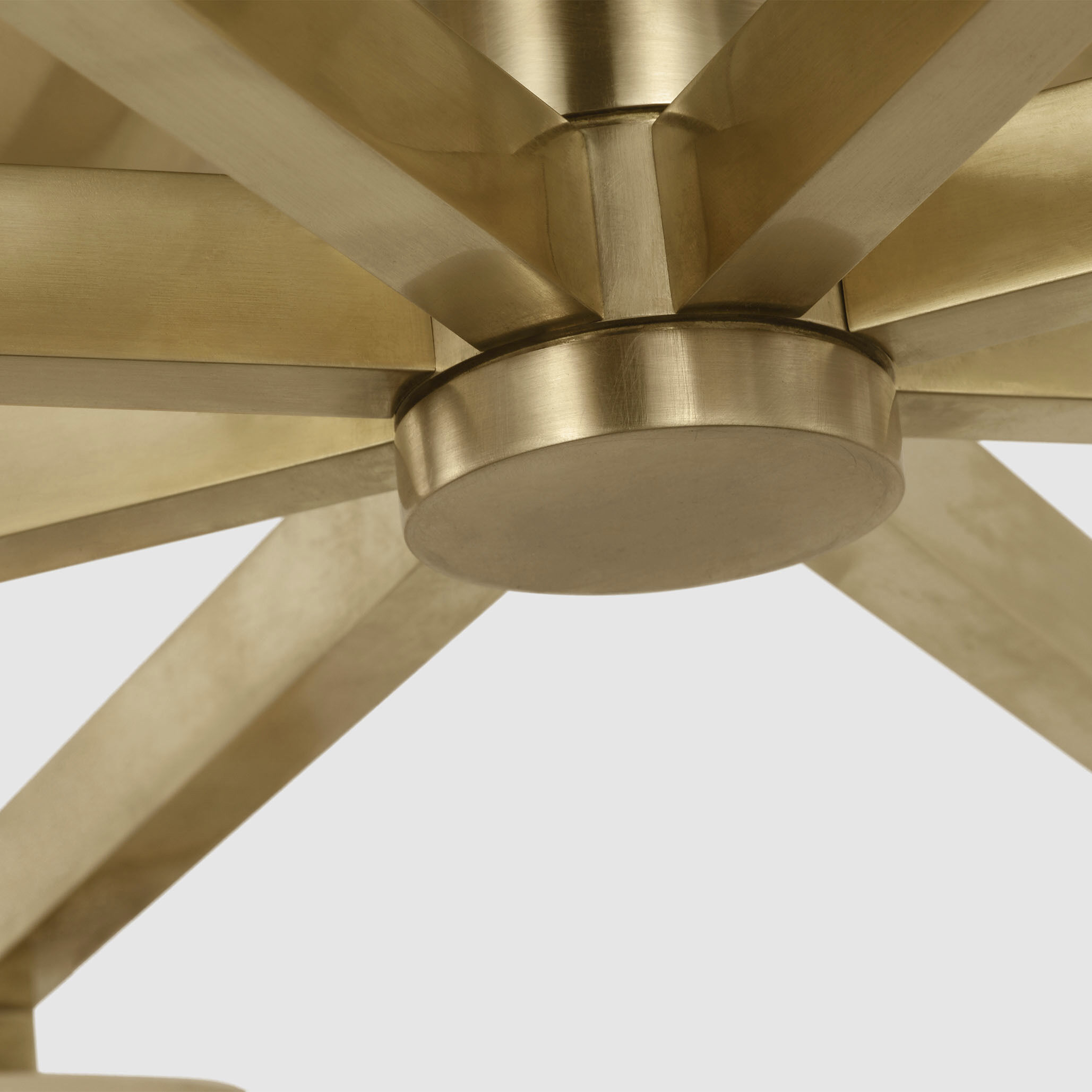 Kelly Wearstler Pedra LED 36 inch Antique-Burnished Brass Staggered Arm Flush Mount Ceiling Light, Large