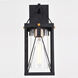 Evanston 1 Light 16.5 inch Matte Black and Light Gold Outdoor Wall