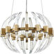 Coquette 3 Light 13.5 inch Antique Brass Chandelier Ceiling Light, Small