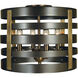 Pastoral 4 Light 14 inch Mahogany Bronze with Antique Brass Accents Semi-Flush Mount Ceiling Light
