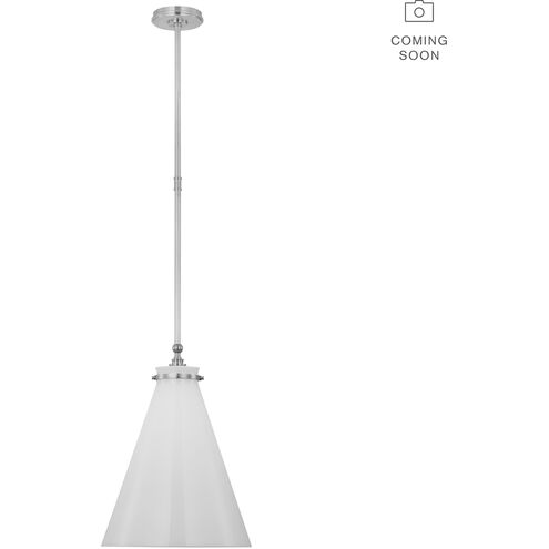 Chapman & Myers Parkington LED 15.25 inch Polished Nickel Conical Pendant Ceiling Light