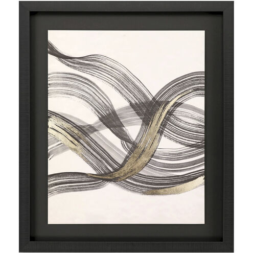 Positive Negative Black and Gray and Metallic Framed Art