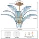 Fiore 5 Light 20 inch Antique Gold Leaf Semi Flush Ceiling Light