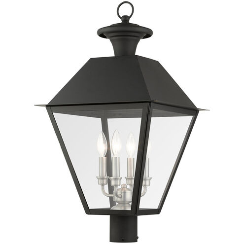 Mansfield 4 Light 28 inch Black Outdoor Post Top Lantern