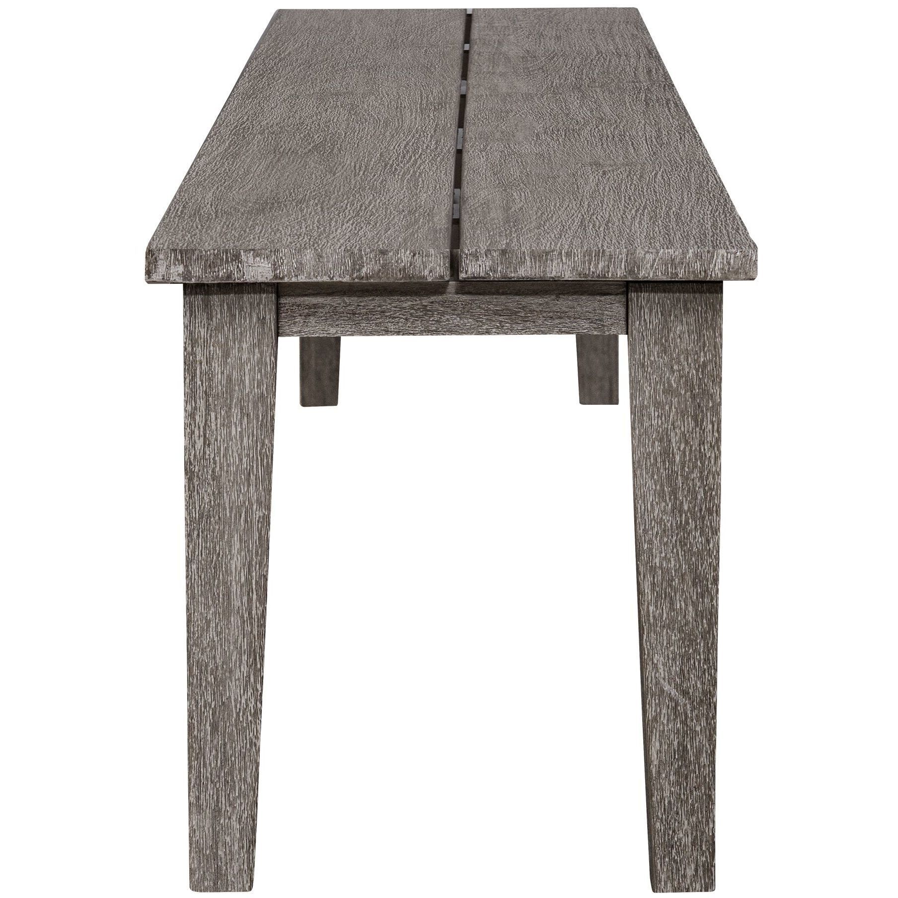 Forsyth Weathered Dark Gray Mahogany Outdoor Bench