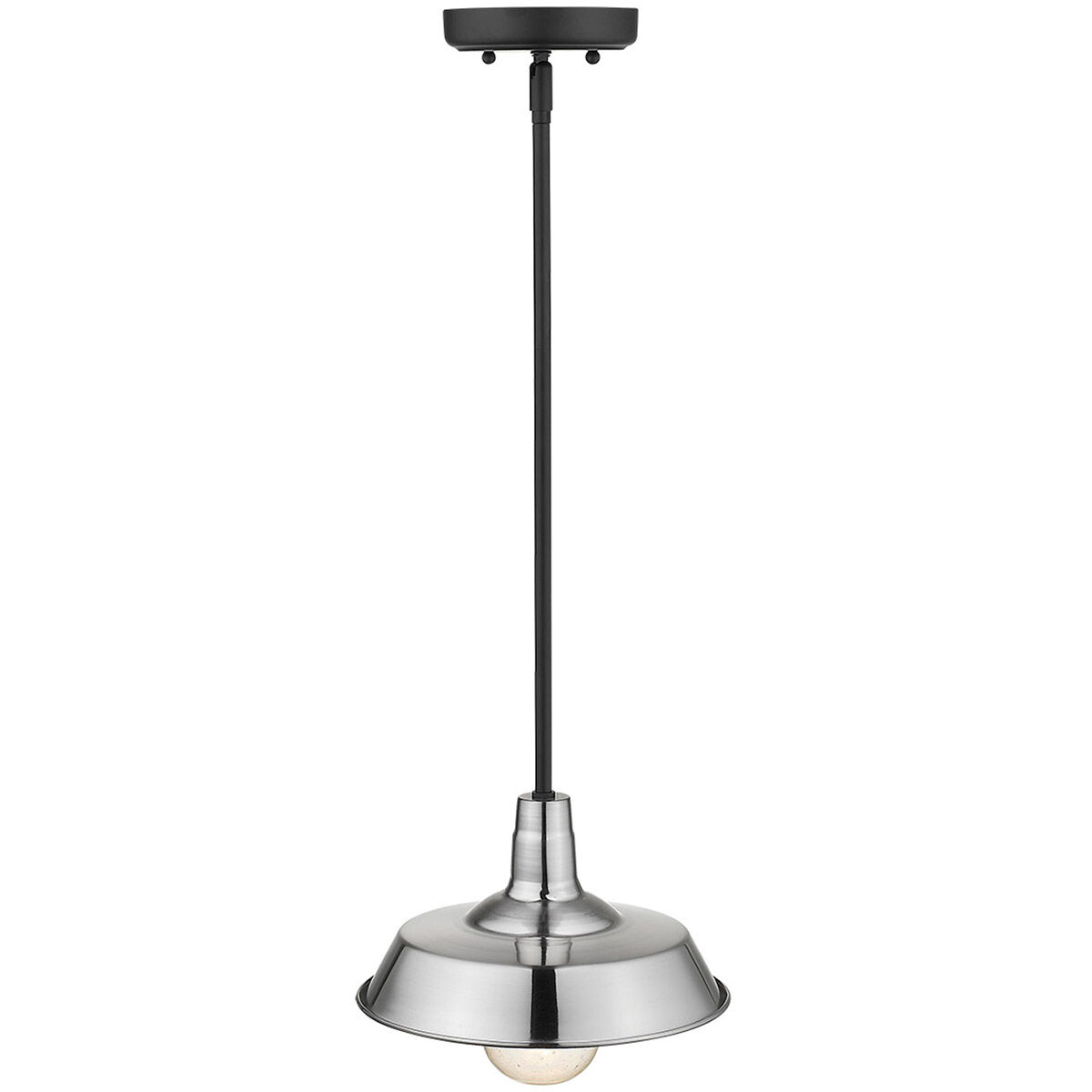 Burry 1 Light 10 inch Satin Nickel Exterior Convertible Pendant