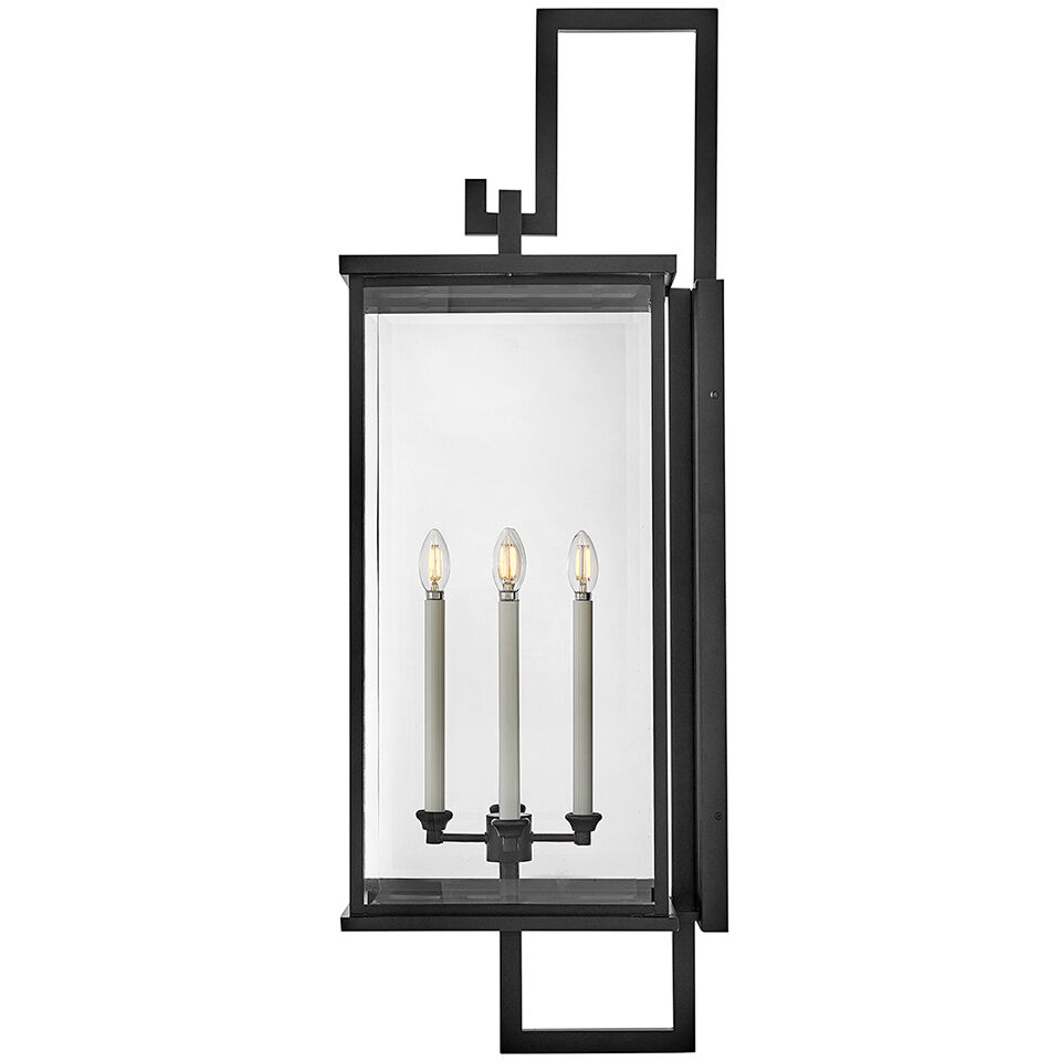 Estate Series Weymouth 4 Light 45.5 inch Black Outdoor Wall Mount