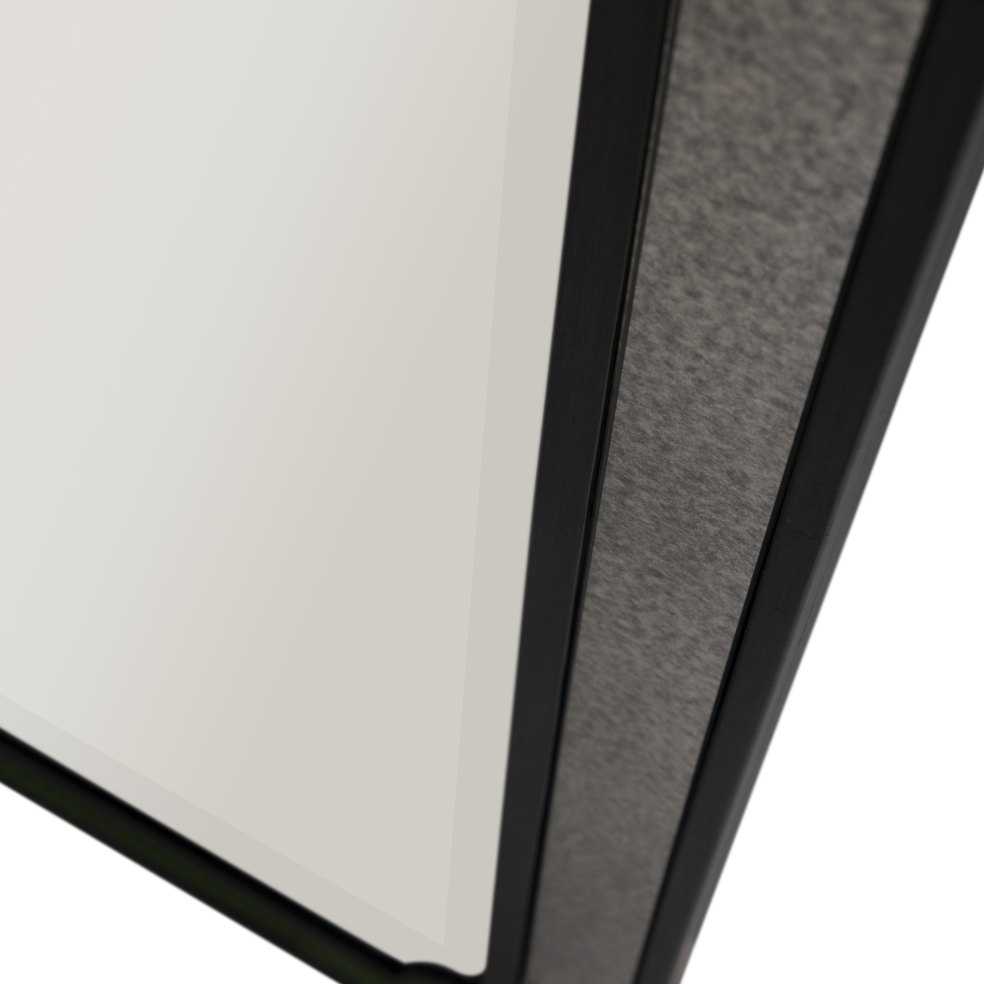 Chantel 77.75 X 37 inch Clean Mirror and Antique Mirror with Black Forged Iron Mirror