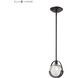 Focal Point 1 Light 5 inch Oil Rubbed Bronze with Clear Mini Pendant Ceiling Light