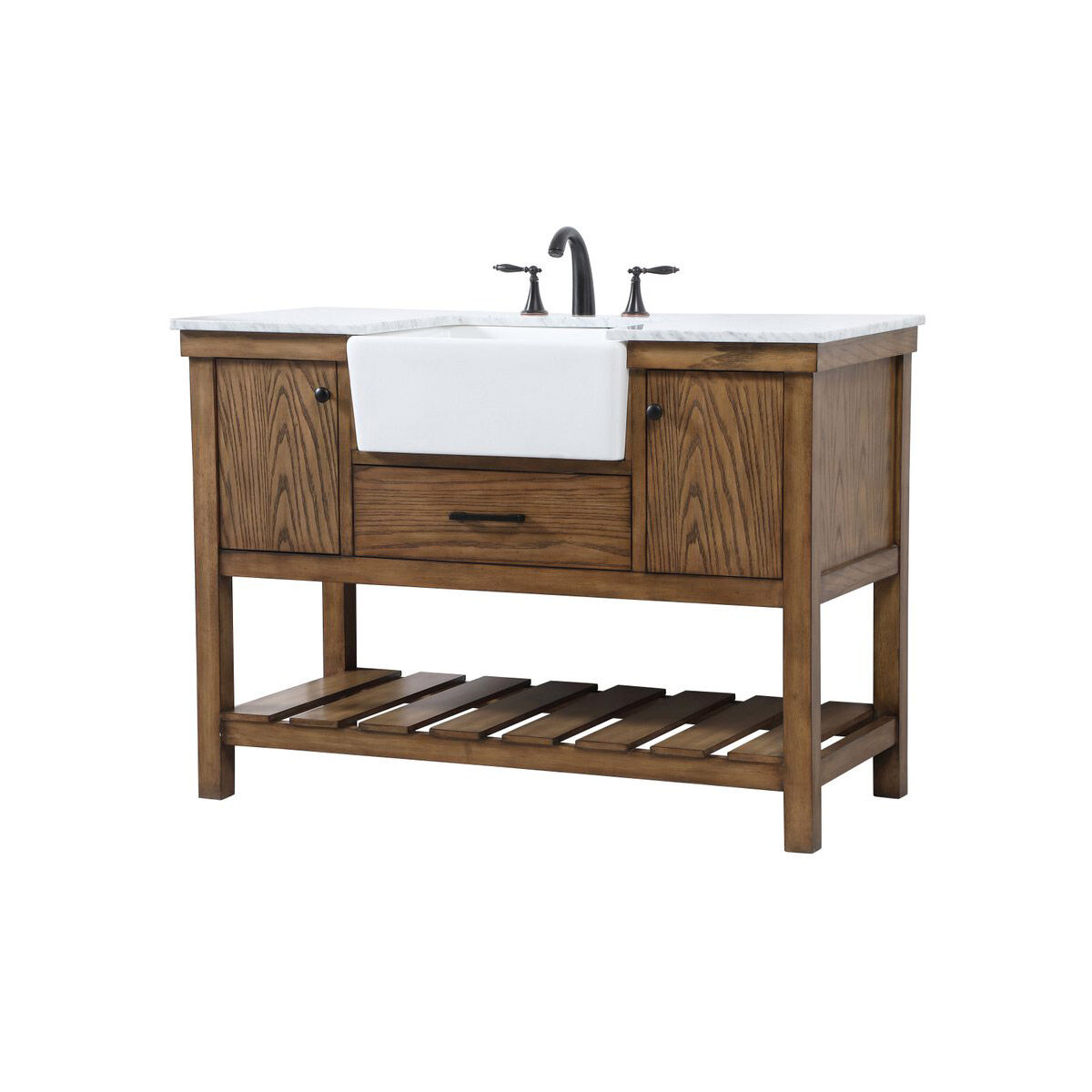 Clement 48 X 22 X 34.13 inch Driftwood Bathroom Vanity Cabinet
