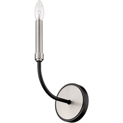 Haylie 1 Light 5 inch Matte Black/Brushed Nickel Wall Sconce Wall Light