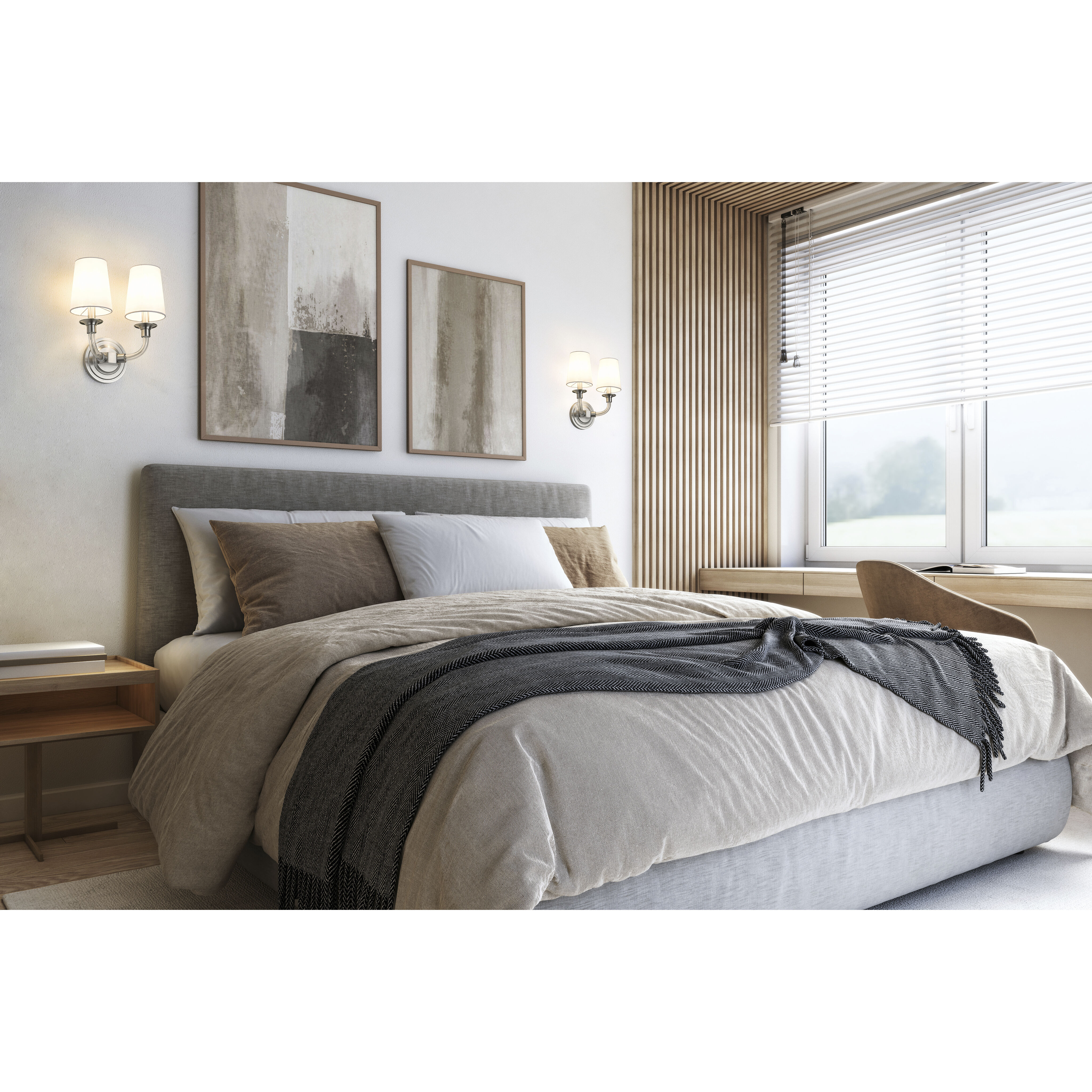 Katerina Wall Sconce Wall Light in Brushed Nickel