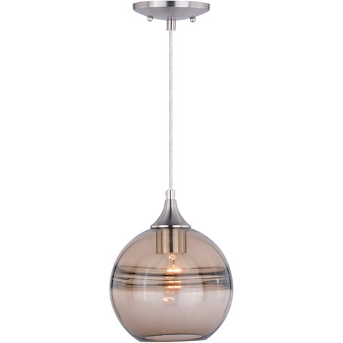 Milano 1 Light 8 inch Satin Nickel Mini Pendant Ceiling Light